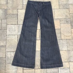 Balenciaga Dark Wash Wide Leg Jeans